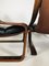 Vintage Leather & Rosewood Armchairs, 1960s, Set of 2 5