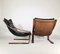 Vintage Leather & Rosewood Armchairs, 1960s, Set of 2 9