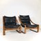 Vintage Leather & Rosewood Armchairs, 1960s, Set of 2, Image 2