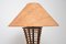 Bamboo & Suede Floor Lamp, 1970s, Image 4