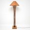 Bamboo & Suede Floor Lamp, 1970s 2