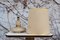 Lampada da tavolo in marmo, ottone e plastica, anni '60, Immagine 2