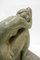 Marta Lesenyei, Sitting Nude Sculpture, 1970s, Olive Green Terracotta 9