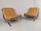 Leatherette & Chrome Lotus Chairs by Ico Luisa Parisi for MIM, 1960s, Set of 2 1
