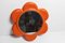 Orange Flower-Shaped Mirror with Brass Ring, 1970s 9