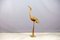 Hollywood Regency Brass Crane Bird Sculpture, 1960s 1