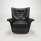 Mid-Century Leatherette Wingback Lounge Chair, 1960s 1