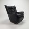Mid-Century Leatherette Wingback Lounge Chair, 1960s, Image 3