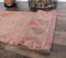 Pink Vintage Turkish Hand-Knotted Wool Rug 7