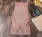 Pink Vintage Turkish Hand-Knotted Wool Rug 2