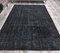 6x10 Vintage Turkish Modern Black Solid Area Carpet, Image 2