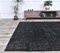 6x10 Vintage Turkish Modern Black Solid Area Carpet 4
