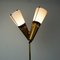 Italian Midcentury Brass, Glass and Marble Floor Lamp by Bruno Chiarini 3