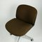 Italian Mid-Century Rosewood and Brown Fabric Office Chair by Ico Parisi for Mim 6