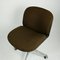 Italian Mid-Century Rosewood and Brown Fabric Office Chair by Ico Parisi for Mim, Image 6