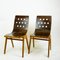 Austrian Mid-Century Beech Stacking Chairs by Roland Rainer, Set of 2, Image 4