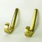 Austrian Mid-Century Brass Model No. 4330/ 3 Wall Cloth Hooks by Carl Auböck, Set of 2, Image 4