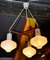 Danish Ceiling Lamp with 3 Shades, 1960s, Image 4