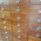 Portuguese Industrial Oak Filing Cabinet with 32 Drawers, 1940s 12