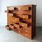 Portuguese Industrial Oak Filing Cabinet with 32 Drawers, 1940s, Image 4