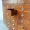 Portuguese Industrial Oak Filing Cabinet with 32 Drawers, 1940s 13