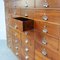 Portuguese Industrial Oak Filing Cabinet with 32 Drawers, 1940s, Image 13