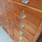 Portuguese Industrial Oak Filing Cabinet with 32 Drawers, 1940s, Image 21