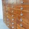 Portuguese Industrial Oak Filing Cabinet with 32 Drawers, 1940s, Image 14