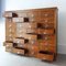Portuguese Industrial Oak Filing Cabinet with 32 Drawers, 1940s, Image 3