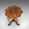 Antique Regency Mahogany & Burr Walnut Inlaid Wine Table 6