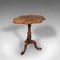 Antique Regency Mahogany & Burr Walnut Inlaid Wine Table, Image 1