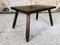 Mid-Century French Rustic Side Table on Tapered Legs 10