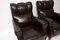 Antique Swedish Leather Lounge Chairs, Set of 2 5