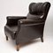 Antique Swedish Leather Lounge Chairs, Set of 2 8