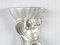 Art Deco Keramik Wandlampen in Silber, 1940er, 2er Set 4