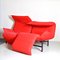 Red Fabric 2-Seater Veranda Sofa by Vico Magistretti for Cassina, 1980s 6