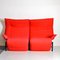 Red Fabric 2-Seater Veranda Sofa by Vico Magistretti for Cassina, 1980s 10