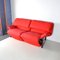 Red Fabric 2-Seater Veranda Sofa by Vico Magistretti for Cassina, 1980s 7