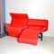 2-Sitzer Veranda Sofa in Rot von Vico Magistretti für Cassina, 1980er 2