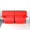 Red Fabric 2-Seater Veranda Sofa by Vico Magistretti for Cassina, 1980s 14