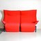 2-Sitzer Veranda Sofa in Rot von Vico Magistretti für Cassina, 1980er 9