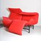 2-Sitzer Veranda Sofa in Rot von Vico Magistretti für Cassina, 1980er 4