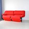 Red Fabric 2-Seater Veranda Sofa by Vico Magistretti for Cassina, 1980s 3