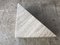 Tavolino triangolare in travertino, Italia, anni '70 o '80, Immagine 3