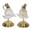 Lámparas de mesa de cristal de Murano dorado y vidrio de Murano soplado, años 50. Juego de 2, Imagen 1