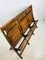 Antique Wooden 3-Seat Folding Theatre / Cinema Bench in the Style of Heywood Wakefield, Set of 2 14