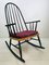 Vintage Scandinavian Black Beech & Oak Rocking Chair, 1960s 19