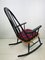 Vintage Scandinavian Black Beech & Oak Rocking Chair, 1960s 3