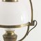 Deckenlampe aus Opalglas & gedrechseltem Holz, 1930er 4