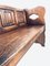 Antique Pitch Pine Church Bench with Hand-Carved Decoration, 1900s 13